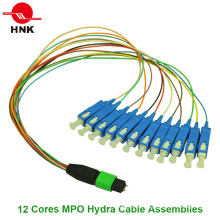 12-24 Cores MPO Hydra Cable Cable de conexión